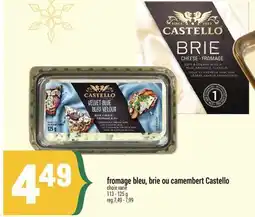 Marché Adonis Fromage bleu, brie ou camembert Castello offer