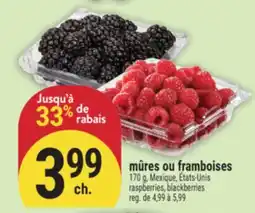 Marché Adonis MÛRES OU FRAMBOISES | RASPBERRIES, BLACKBERRIES offer