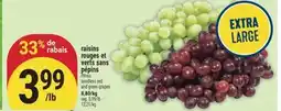 Marché Adonis RAISINS ROUGES ET VERTS SANS PÉPINS PÉROU | SEEDLESS RED AND GREEN GRAPES offer