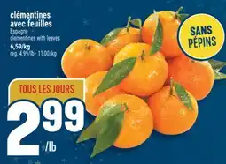 Marché Adonis CLÉMENTINES AVEC FEUILLES | CLEMENTINES WITH LEAVES offer