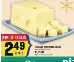 Marché Adonis FROMAGE EMMENTAL ALPINE | ALPINE EMMENTAL CHEESE offer