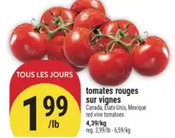 Marché Adonis TOMATES ROUGES SUR VIGNES | RED VINE TOMATOES offer