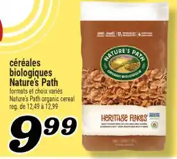 Marché Richelieu CÉRÉALES BIOLOGIQUES NATURE'S PATH | NATURE'S PATH ORGANIC CEREAL offer