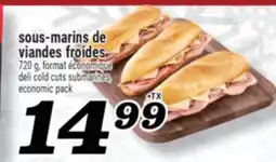 Marché Richelieu SOUS‑MARINS DE VIANDES FROIDES | DELI COLD CUTS SUBMARINES, ECONOMIC PACK offer
