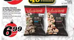 Marché Richelieu CREVETTES BLANCHES DU PACIFIQUE IRRÉSISTIBLE | IRRÉSISTIBLE FROZEN PACIFIC WHITE SHRIMP offer