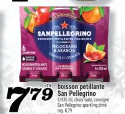 Marché Richelieu BOISSON PÉTILLANTE SAN PELLEGRINO | SAN PELLEGRINO SPARKLING DRINK offer