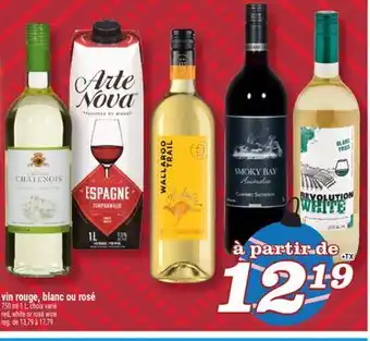 Marché Richelieu VIN ROUGE, BLANC OU ROSÉ | RED, WHITE OR ROSÉ WINE offer