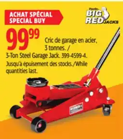 Canadian Tire Big Red 3-Ton Steel Garage Jack offer