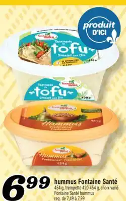 Marché Richelieu HUMMUS FONTAINE SANTÉ | FONTAINE SANTÉ HUMMUS offer