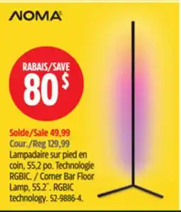 Canadian Tire NOMA Corner Bar Floor Lamp offer