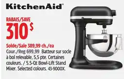 Canadian Tire kitchenaid 5-Qt Bowl-Lift Stand Mixer offer