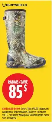 Canadian Tire Huntshield Realtree Waterproof Rubber Boots offer