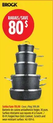 Canadian Tire Heritage The Rock 10-Pc Forged Non-Stick Cookset offer