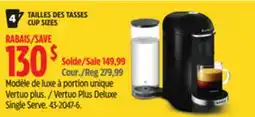 Canadian Tire Nespresso Vertuo Plus Deluxe Single Serve offer