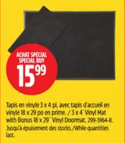 Canadian Tire Multy Home 3 x 4´ Vinyl Mat with Bonus 18 x 29˝ Vinyl Doormat offer