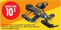 Canadian Tire Stiga GT 2-Person Snowracer. Up to 220-lb capacity offer