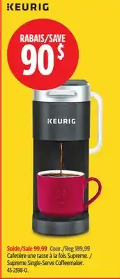 Canadian Tire Keurig Supreme Single-Serve Coffeemaker offer