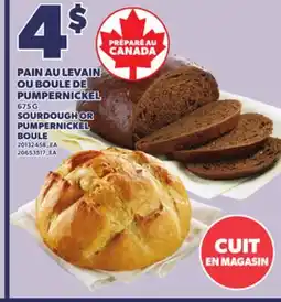 Provigo SOURDOUGH OR PUMPERNICKEL BOULE, 675 G offer