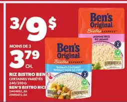 Provigo BEN'S BISTRO RICE, 240/250 G offer