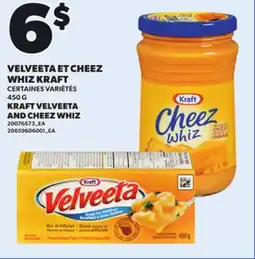 Provigo KRAFT VELVEETA AND CHEEZ WHIZ, 450 G offer