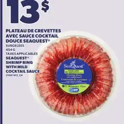 Provigo SEAQUEST SHRIMP RING WITH MILD COCKTAIL SAUCE offer