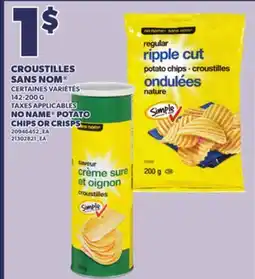 Provigo NO NAME POTATO CHIPS OR CRISPS, 142-200 G offer