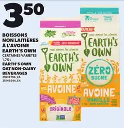 Provigo EARTH'S OWN OAT NON-DAIRY BEVERAGES, 1,75 L offer