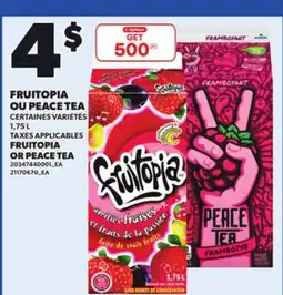 Provigo FRUITOPIA OR PEACE TEA, 1.75 L offer
