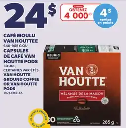Provigo VAN HOUTTE GROUND COFFEE, 640-908 G OR VAN HOUTTE PODS, 30 UN offer