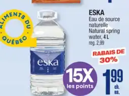 Jean Coutu ESKA Natural spring water offer