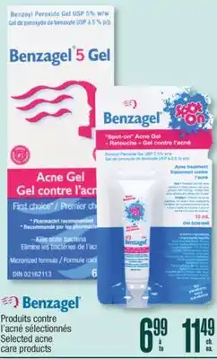 Jean Coutu BENZAGEL Selected acne care products offer
