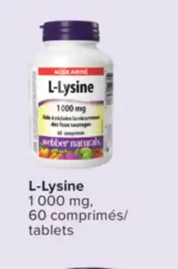 Jean Coutu WEBBER NATURALS L-Lysine 1000 mg offer