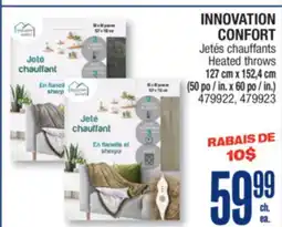 Jean Coutu INNOVATION CONFORT Heated throws offer