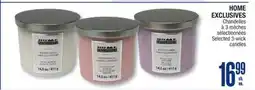 Jean Coutu HOME EXCLUSIVES Selected 3-wick candles offer