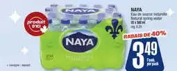 Jean Coutu NAYA Natural spring water offer