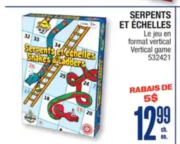 Jean Coutu SERPENTS ET ÉCHELLES Vertical game offer