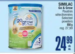 Jean Coutu SIMILAC Go & Grow Selected powders offer