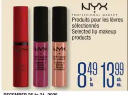 Jean Coutu NYX Selected lip makeup products offer