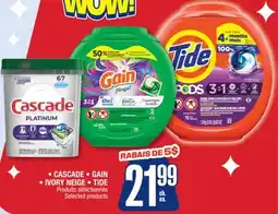 Jean Coutu CASCADE, GAIN, IVORY NEIGE, TIDE Selected products offer