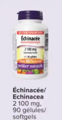 Jean Coutu WEBBER NATURAL Echinacea 2 100 mg, 90 softgels offer
