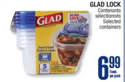Jean Coutu GLAD LOCK Selected containers offer