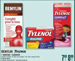 Jean Coutu BENYLIN, TYLENOL SINUTAB, SUDAFED For cold, cough and flu Selected products offer