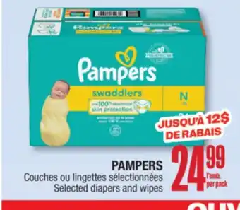 Jean Coutu PAMPERS Selected diapers and wipes offer