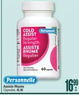 Jean Coutu PERSONNELLE Assiste Rhume Capsules offer