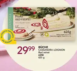 IGA CASSANDRA LOIGNON Red velvet LOG offer