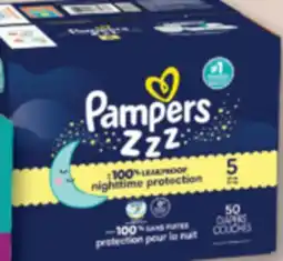 Familiprix Pampers Swaddlers Overnights baby diapers Size 5 (over 27lb) - 50un offer