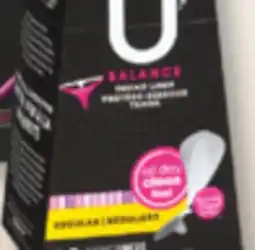 Familiprix U by Kotex Balance thong liner regular 50un offer