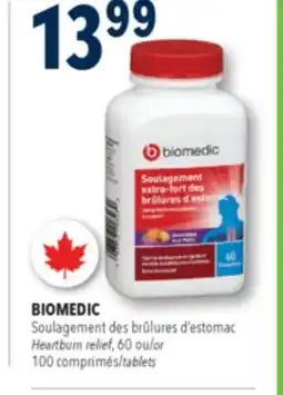 Familiprix Biomedic extra strength heartburn relief fruit flavour chewable tablets 60un offer