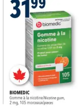 Familiprix Biomedic nicotine polacrilex gum 2mg - Fruit Flavour 105un offer