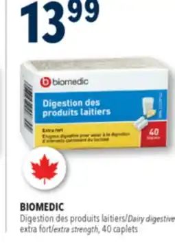 Familiprix Biomedic extra strength dairy digestive caplets 40un offer
